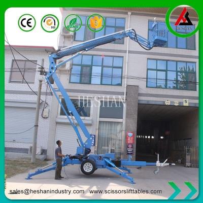China 8m - 20m Mini Trailer Mounted Articulating Boom Aufzug hydraulisches Towable für Bauernhof zu verkaufen