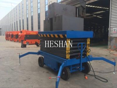 China Portable Electric One Man Scissor Lift Hydraulic 6M - 20M Steel Structure for sale