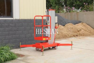 China AC Powered Single Mast Lift Aluminum Alloy Hydraulic Lifting Platform for sale