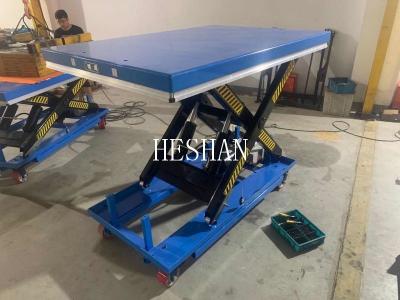 China Hydraulic Mobile Platform Electric Movable Scissor Lift Table With Wheels for sale