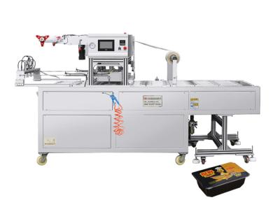China MAP Technology Disposable Thali Packing Machine 4 Trays One Time For Fish for sale