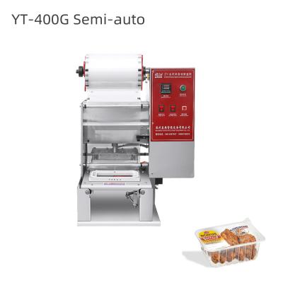 China Tabletop Semi Automatic Tray Sealing Machine For Baverage Catering Shops for sale