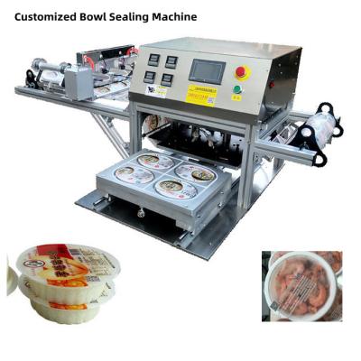 China Semi Auto 1.5KW Rectangle Tray Sealing Machine For Seafood for sale