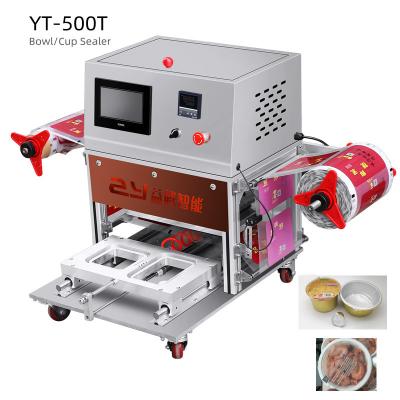 China 200 Degrees 1200W Food Tray Heat Sealer Disposable Plastic Tray Packing Machine For Extending Food Shelf Life for sale