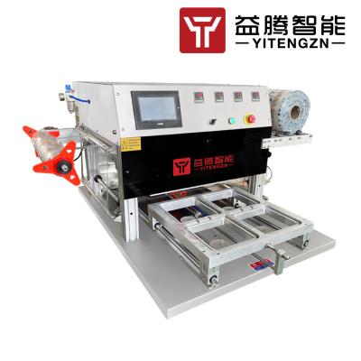 China Hygiene SUSU304 MAP Plastic Food Tray Sealing Machine Meal Tray Wrapping  Machine For Meat Preserve for sale