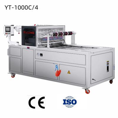 China 1400PCS/H SUS304 Lunch Plate Sealing Packing Machine For Supermarket for sale