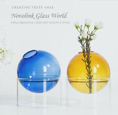 China Borosilicate Glass Essential Oil Bottle Aromatherapy Ball Vase Set for sale