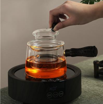 China Transparent 500ml Turkish Style Tea Pot Borosilicate Glass Kettle for sale