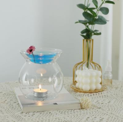 China High Borosilicate Glass Essential Oil Warmer Diffuser With Thin Neck for sale