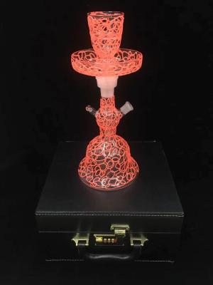 China Red Matrix Borosilicate Glass Hookah Water Pipe Nectar Hookah Set for sale