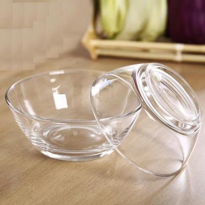 China 350ml Borosilicate Glass Dinnerware Daily Use Clear Salad Bowl Set Of 2 for sale