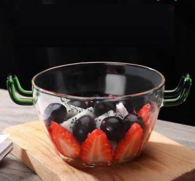 China Handmade Heat Resistant Glass Bowl Clear Dish For Salad Soup Yogurt Salad Bowl Glass Pot for sale