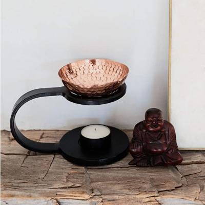 China Aromatherapy 80ml Essential Oil Warmer Diffuser Tea Light Candle Holder for sale