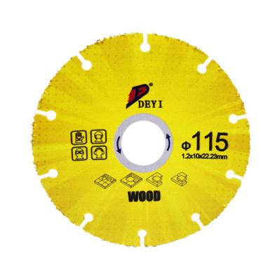 China Deyi 115mm Circular Alloy Saw Blade With Grit Cutting Wood With Nail for sale