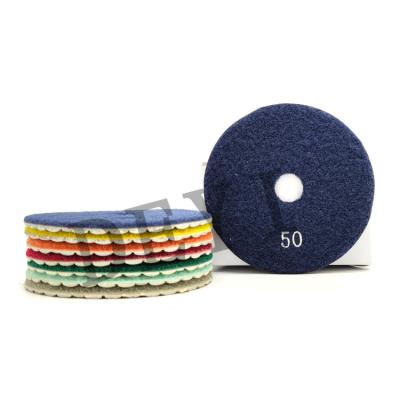China CE 50 Grit Diamond Polishing Pad Wet Or Dry Use Flexible for sale