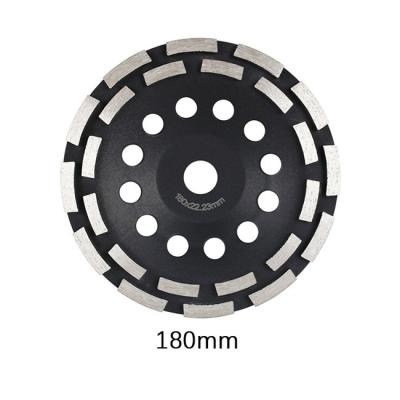 China 7 Inch 180mm Grinding Diamond Cup Wheel  Double Row Abrasive Disc for sale