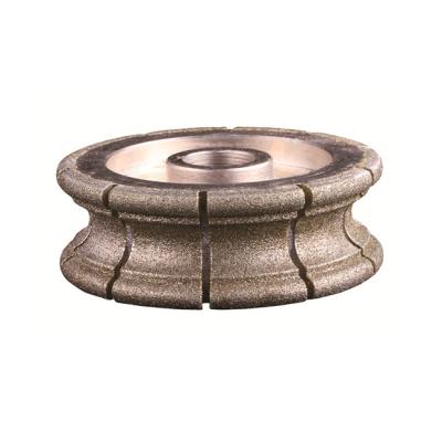 China Silver Slotting Electroplated Bullnose Grinding Wheel 35mm for sale
