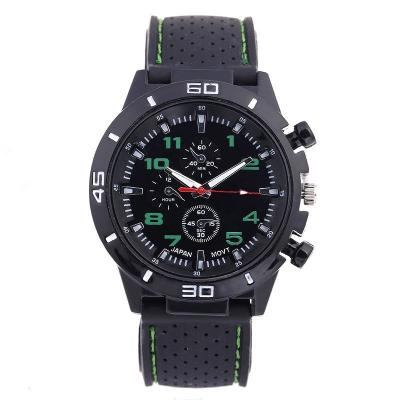 China OEM 46mm Mens Silicone Strap Watch 3BAR Quartz Silicone Watch for sale