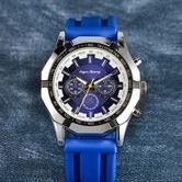 China Chronograph 3ATM Silicone Quartz Watch 47mm Silicone Belt Men'S Watch for sale