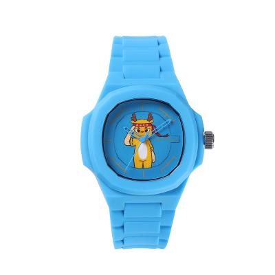 China Custom Patterns Silicone Quartz Watch Waterproof Children Batch for sale