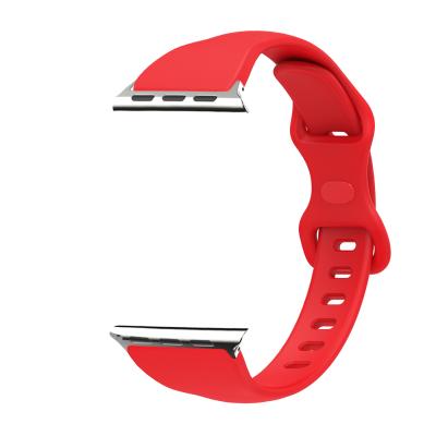 Chine 8 Shaped Buckle Soft Silicone Watch Strap Portable Replacement 38mm / 40mm / 42mm à vendre