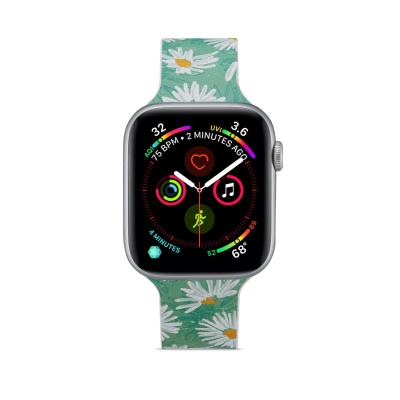 Chine Custom Printed 38mm 40mm 42mm Silicone Watch Strap Intelligent Portable Replacement à vendre