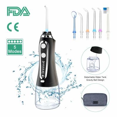 China USB Rechargeable Portable 300ml Cordless Oral Irrigator With 5 Modes for sale