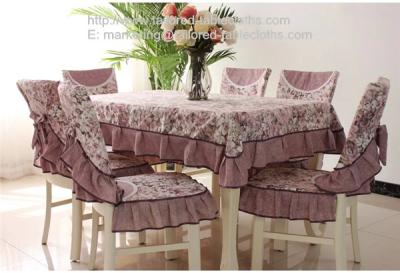 China Wrinkle free polyester fibre tablecloth and chair cover, wrinkle free table linens, for sale
