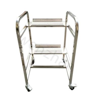 China Aluminum Alloy JUKI SMT Feeder Carts 2 Layers With Omni Directional Wheel for sale