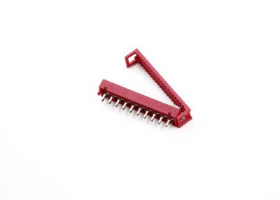 China Red 12 Pin Ribbon Cable Connector , Flat Ribbon Cable Connectors PBT Material for sale