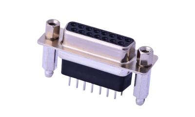 China 180 Degree Plug - In Db15 Male Connector , Custom 15 Way D Type Connector for sale