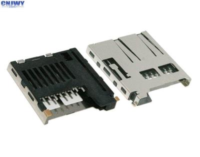 China Surface Mount Tf Card Connector , Micro Sd Card Socket Rated Current 0.5 A for sale