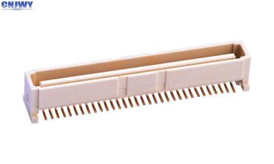 China 64 PIN Bit PCB Board To Board Connector 1.0MM Vertical Seat Beige LCP Material for sale