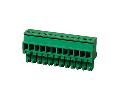 China PA66 SN Plated 30-16AWG Terminal Block Connector CPT 3.81mm Pitch 1*10P Green for sale