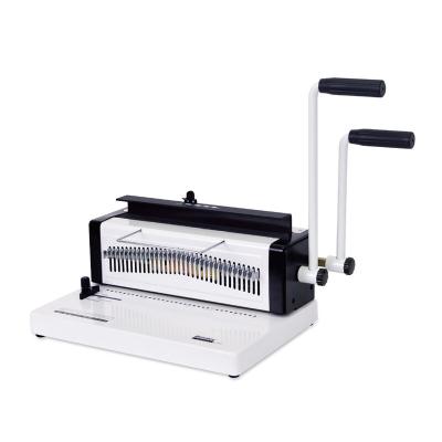 China Double Loop Wire Book Binder 34 Hole Notebook Binding Punching Machine for sale