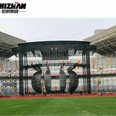 China 16 Degree Aluminum Arch Square Round Circle Lighting Truss for sale