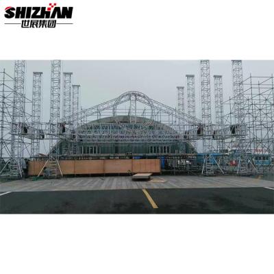 China TUV de Stadiumdecoratie omcirkelt Gebogen de Verlichtingsbundel van de Aluminiumdriehoek Te koop