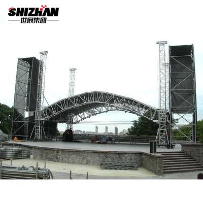China Silver Black Semi Circle Roof Easy Install Stage Lighting Round Truss for sale