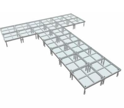China 750kg/sqm Acrylic Event Glass Stage Aluminum Stage Platform for sale