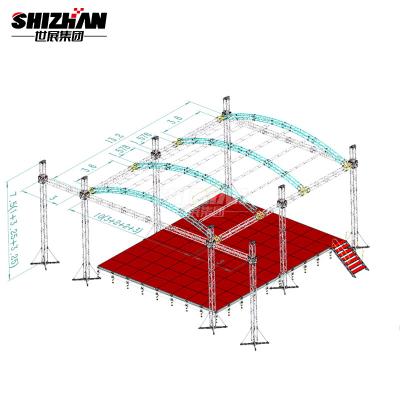 China Speed Roof Truss Aluminum Collapsible Live Concert Stage Platform System for sale