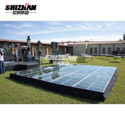 China 1.22*1.22m Aluminum Rock Concert  Glass Stage Portable Floor Platform for sale