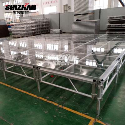 China Transparent Acrylic Aluminum Alloy Outdoor Event Glass Portable Dance Stage Floor for sale