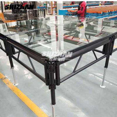 China Collapsible Cat Walk Glass Stage Event Build Simple Complete Big Outdoor Concert Platform for sale