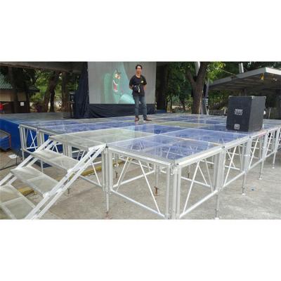 China Water Proof Anti Slip Glass Stage Outdoor Indoor Acrylic Stage Platform for sale