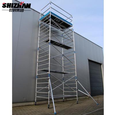 China Aluminium 10m Double Height Cantilever Scaffold Tower for sale