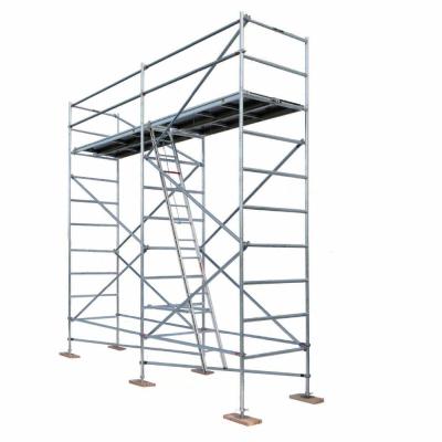 China Cuplock Aluminium Mobile Scaffold  H Frame Ladder Scaffolding System for sale