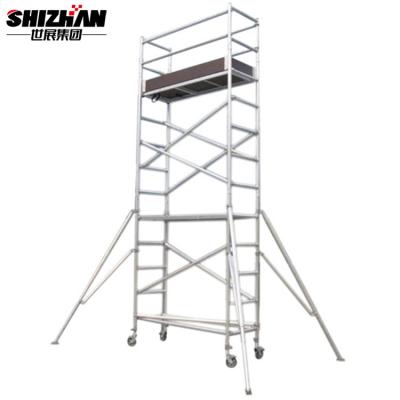 China Outdoor Removable Aluminum Telescopic Scaffold Tower 6m Platform for sale
