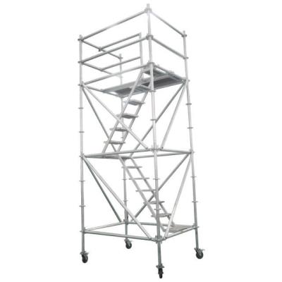 China H Frame Aluminum Mobile Steel Scaffolding Movable With Wheels Easy Install for sale