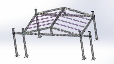 China Sistema de iluminación de aluminio del tejado del braguero de la etapa al aire libre del concierto en venta