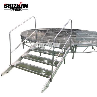 China Portable Outdoor Glass Floor Aluminum Stage Platforms 950kg Loading Capacity for sale
